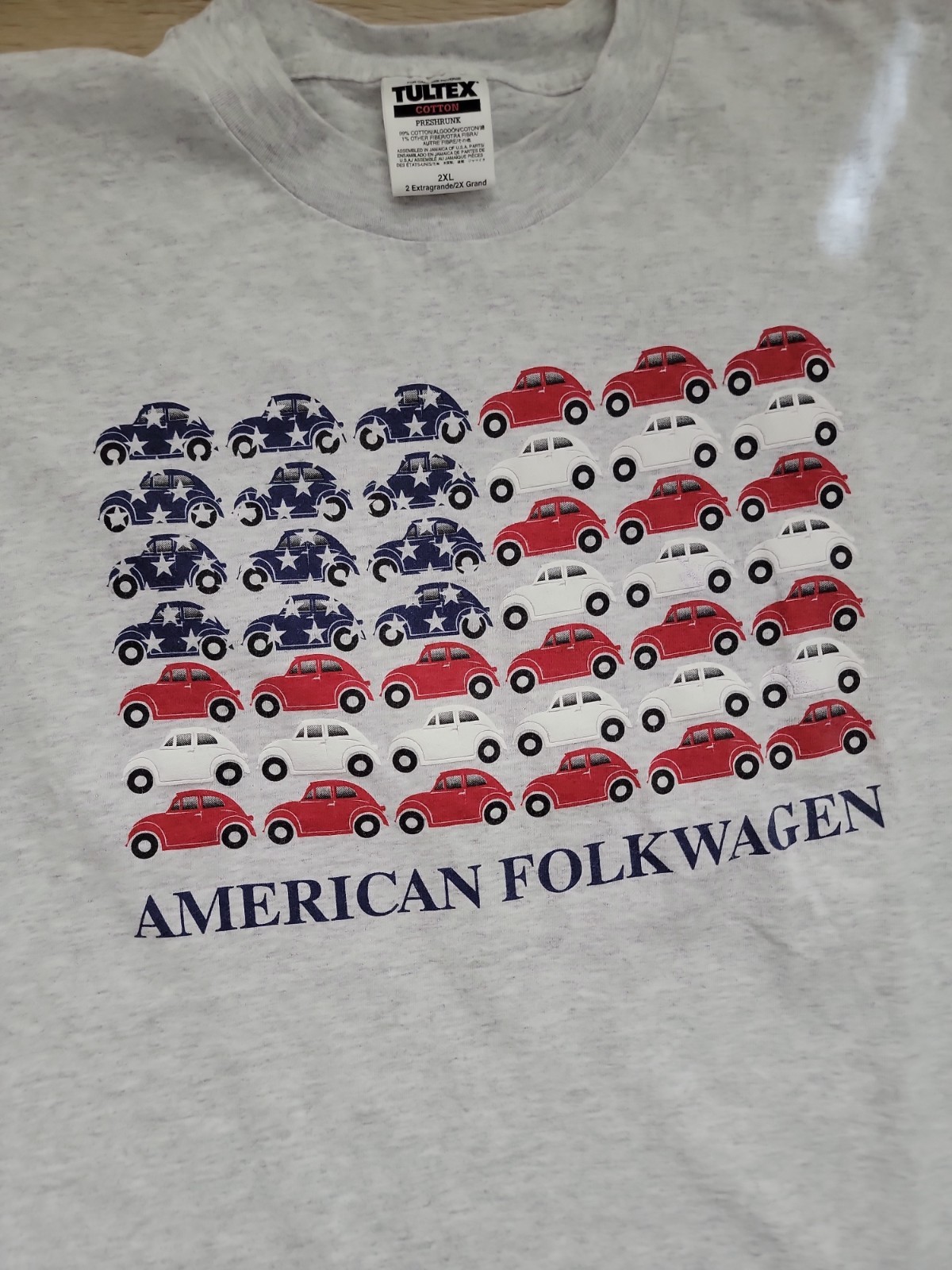 American Folkwagen Volkswagen T Shirt Grey Short Sleeve Mens 2XL gallery