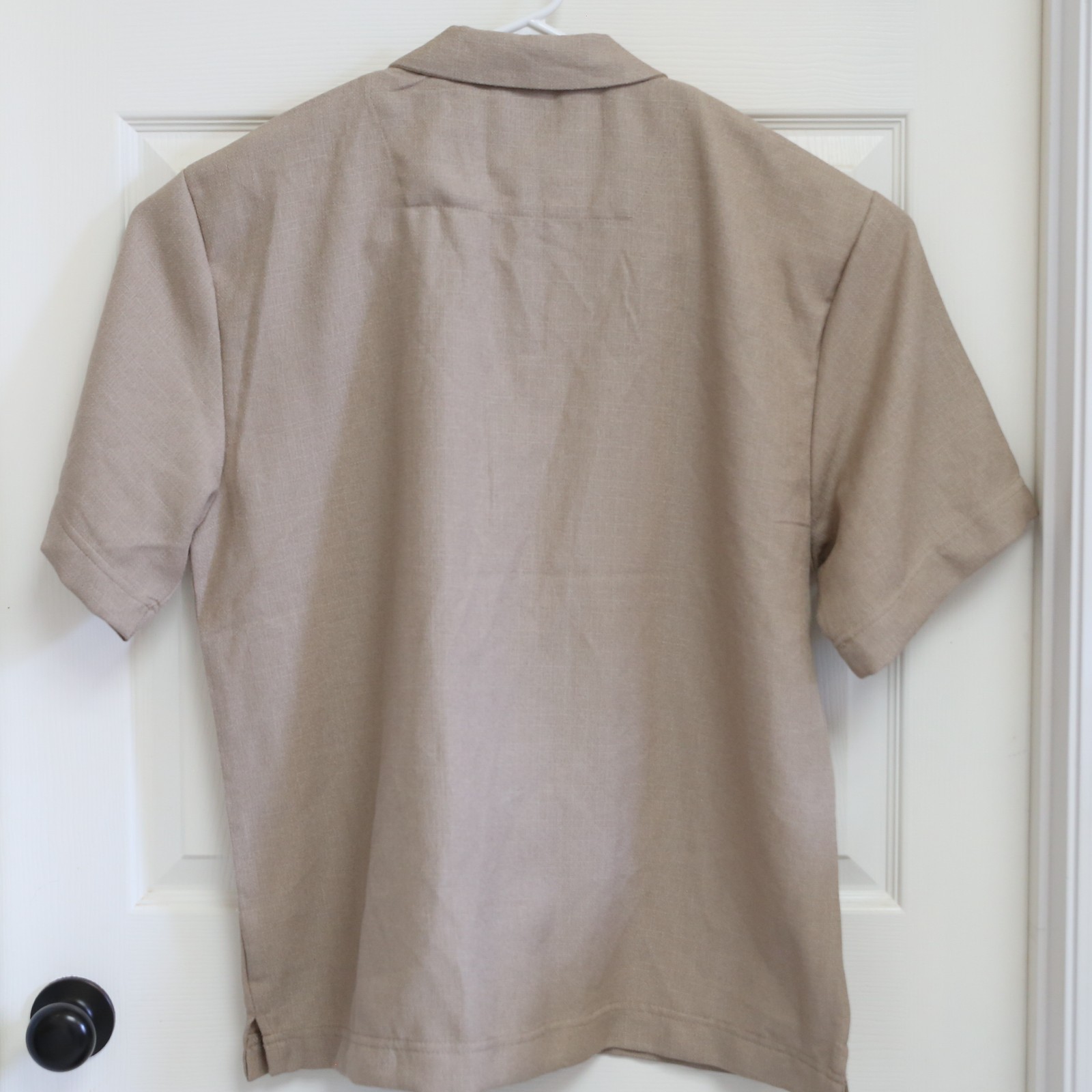 Zuma Beach Club Textured Fabric Men’s Shirt Size XL Tan Beige Linen Look NEW NWT gallery