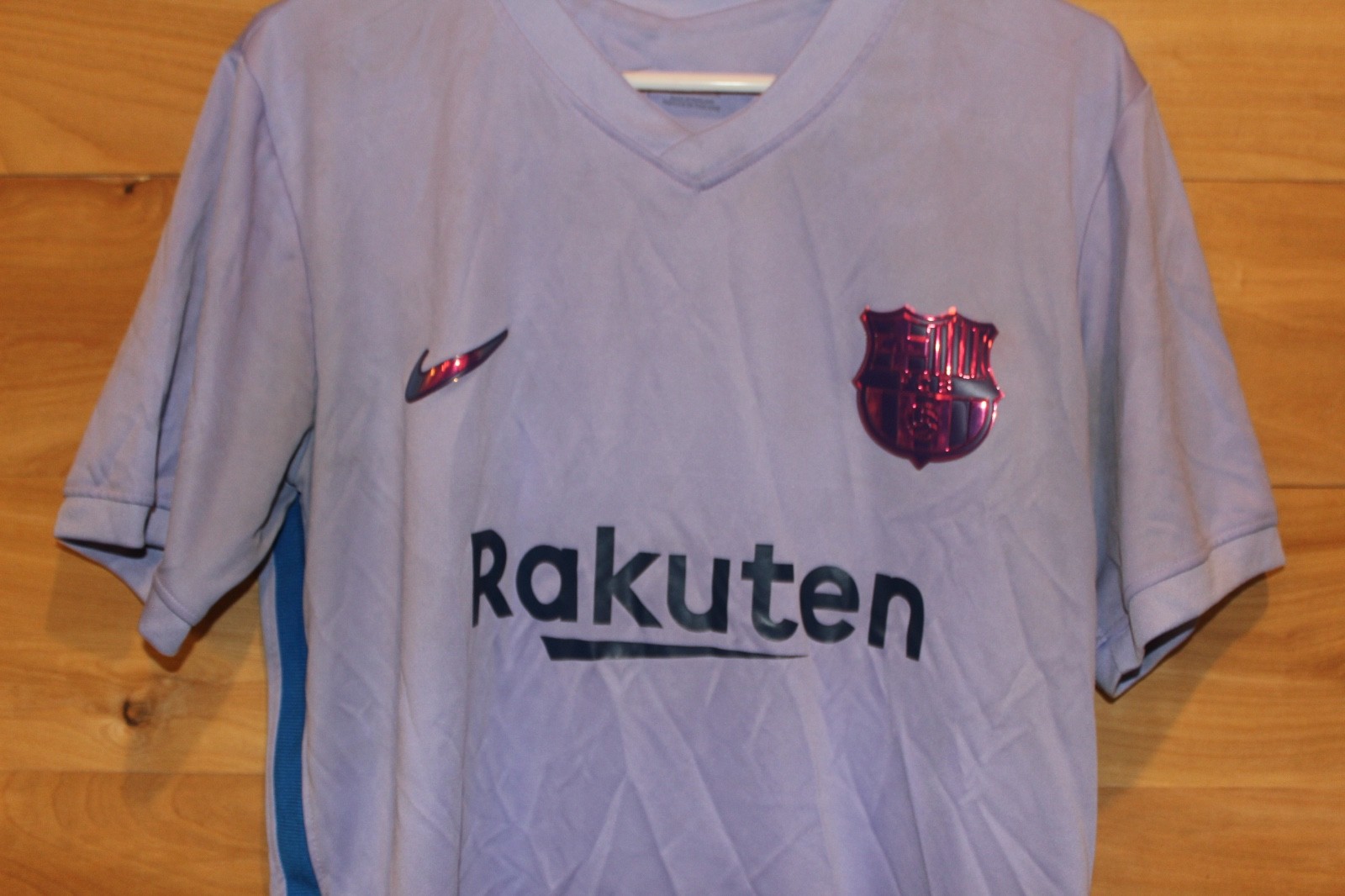 Nike FC Barcelona Dri-Fit Soccer Jersey Purple Mikey 13 Men’s Large gallery