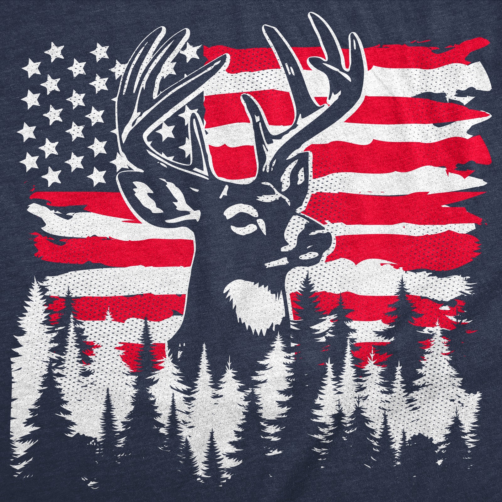 Mens Funny T Shirts USA Buck Sarcastic Fourth Of July Deer Graphic Novelty Tee gallery