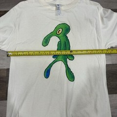 American Apparel SpongeBob Squidward T-Shirt Unisex Sz Medium Cream 28”L in EUC!