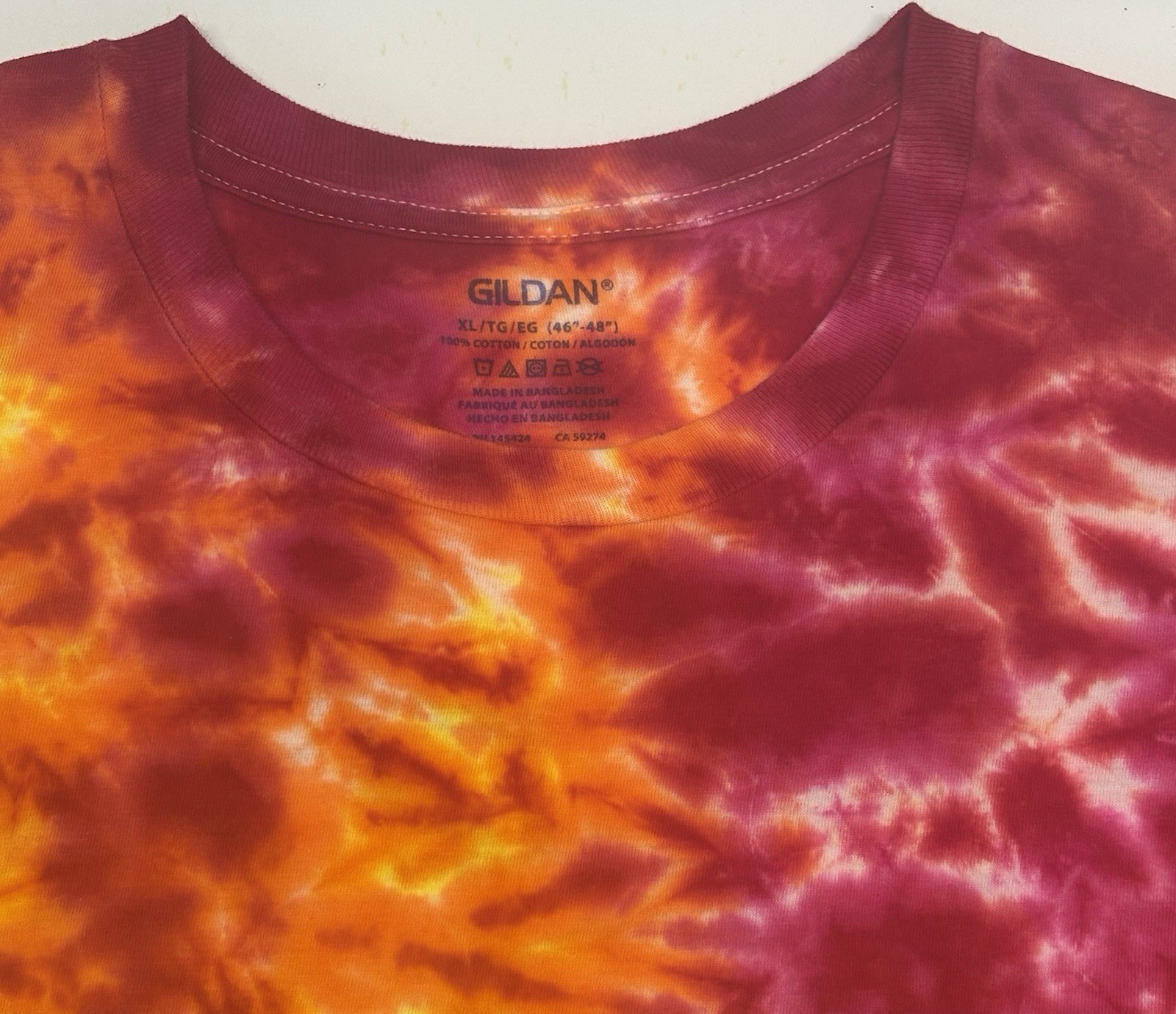 Gildan Handmade Tie Dye Unisex T-Shirt Size XL Multicolor Scrunch Design Tee NEW gallery