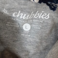 Chubbies Mens Large Grey Short Sleeved T-Shirt Spangled Banner USA Print New