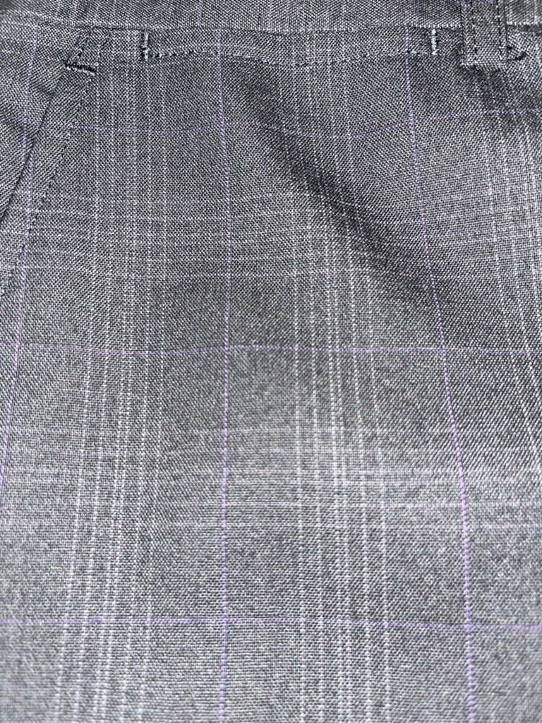 Paul Smith Wool Cashmere Blend Trousers Black Purple Check Size L Japan gallery