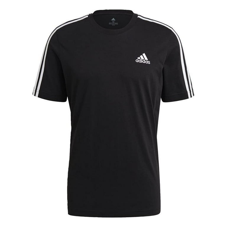 ADIDAS Men's Essentials 3-Stripes Tee Black / White gallery