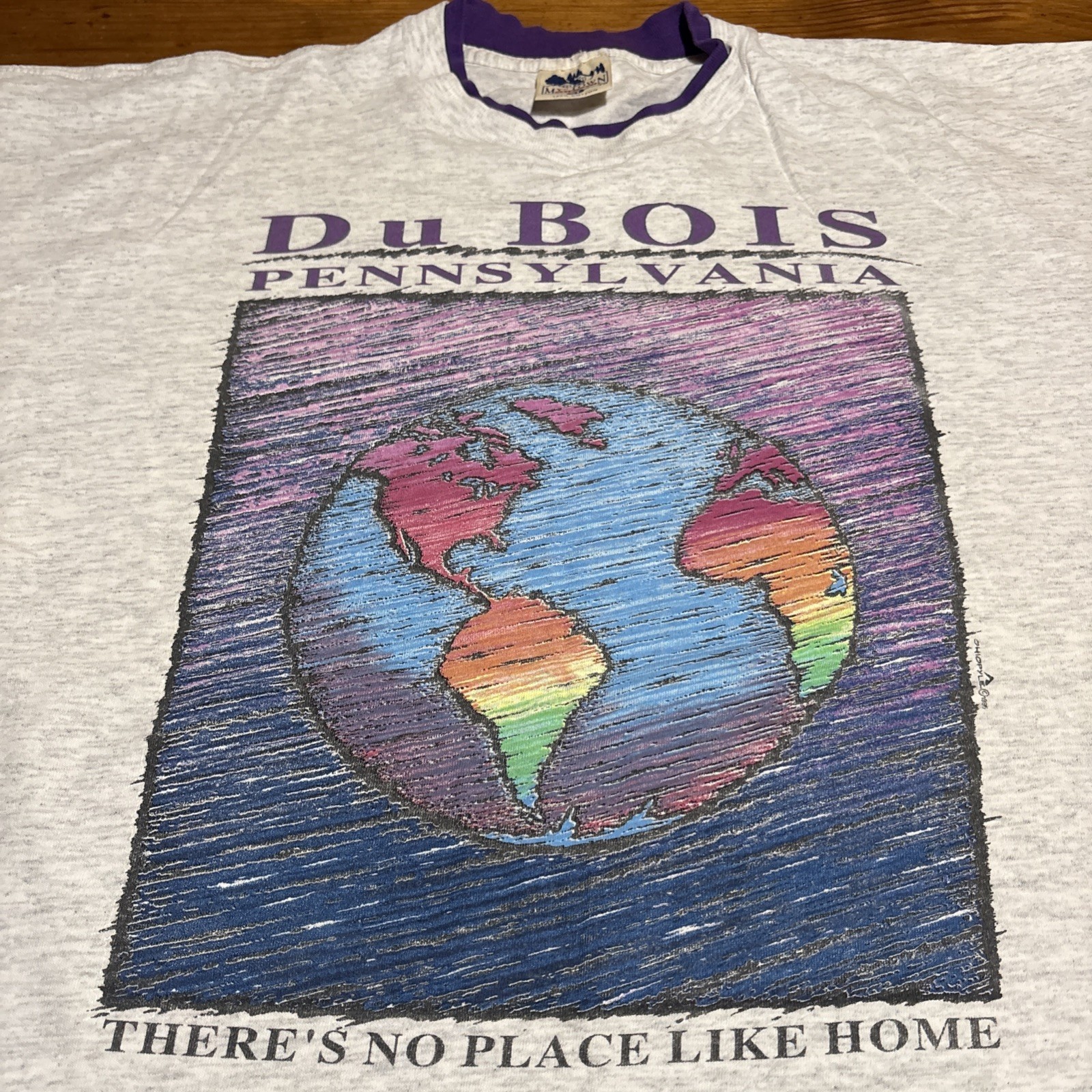 Vintage 90s Du Bois Pennsylvania Earth Nature Art Single Stitch Shirt XL Roll gallery