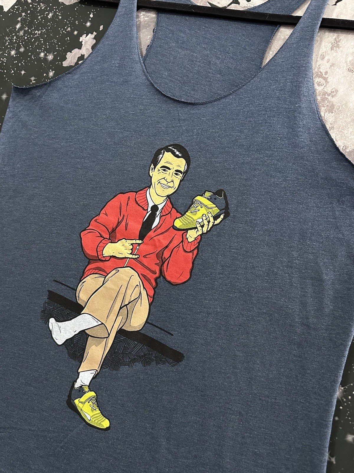 Barbell Voodoo Mr. Rogers’ Muscle Tank Shirt Good Conditon Size Large gallery