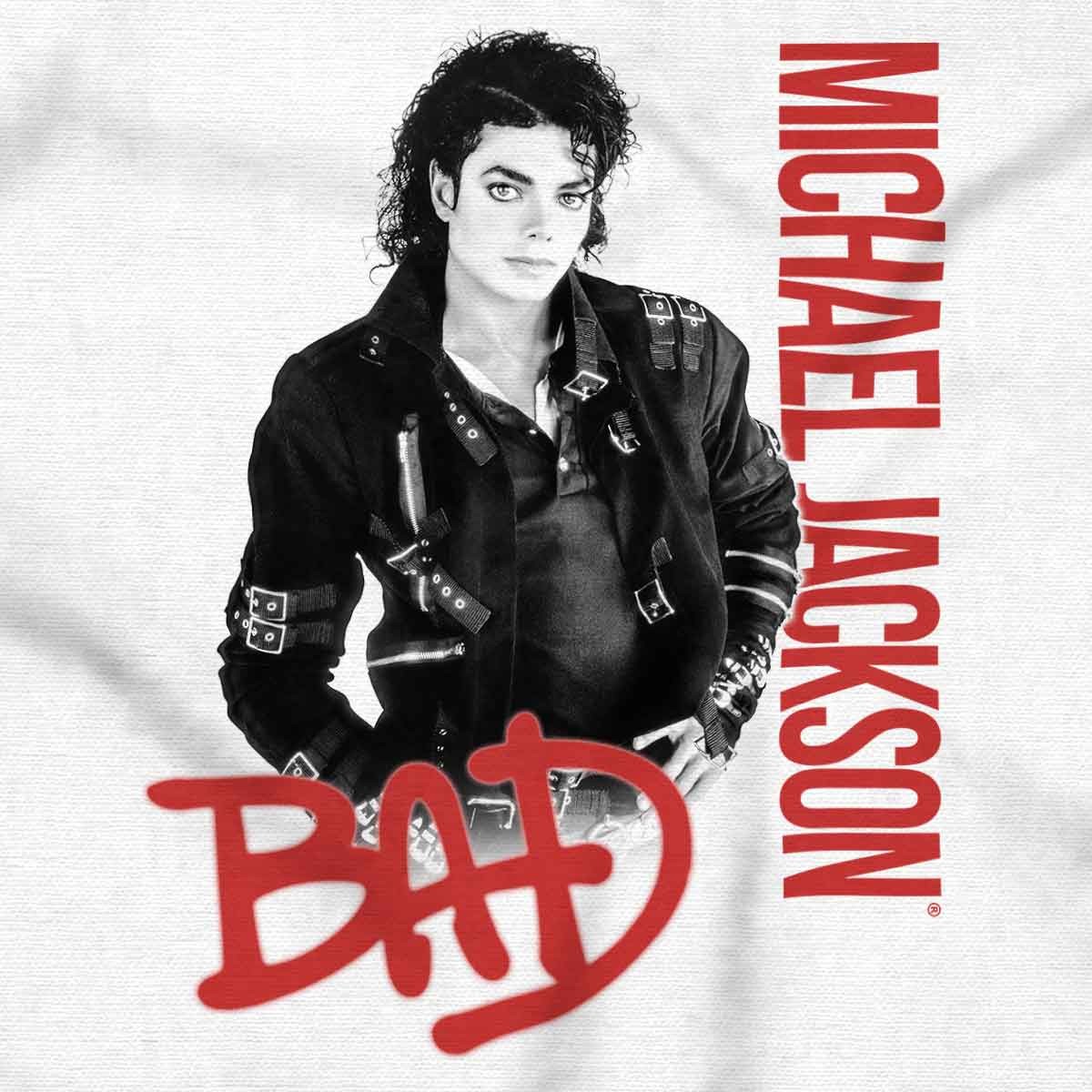 Michael Jackson Bad MJ Music Album Cover Womens or Mens Crewneck T Shirt Tee gallery