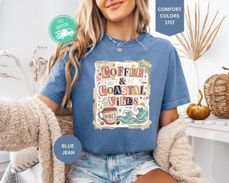Coastal Coffee Comfort Tee gallery