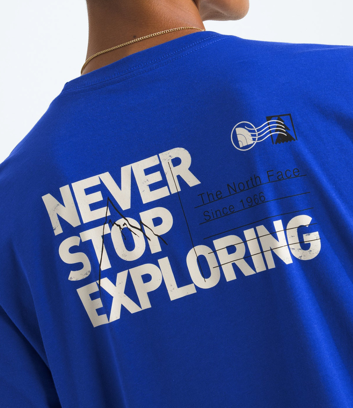 *NEW* Men The North Face Never Stop Exploring Postcard Tee BLUE (NF0A8GPY CZ6)👍 gallery