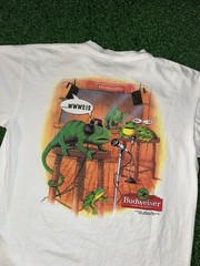 Vintage 90s Budweiser Chameleon Promo Tee Size L