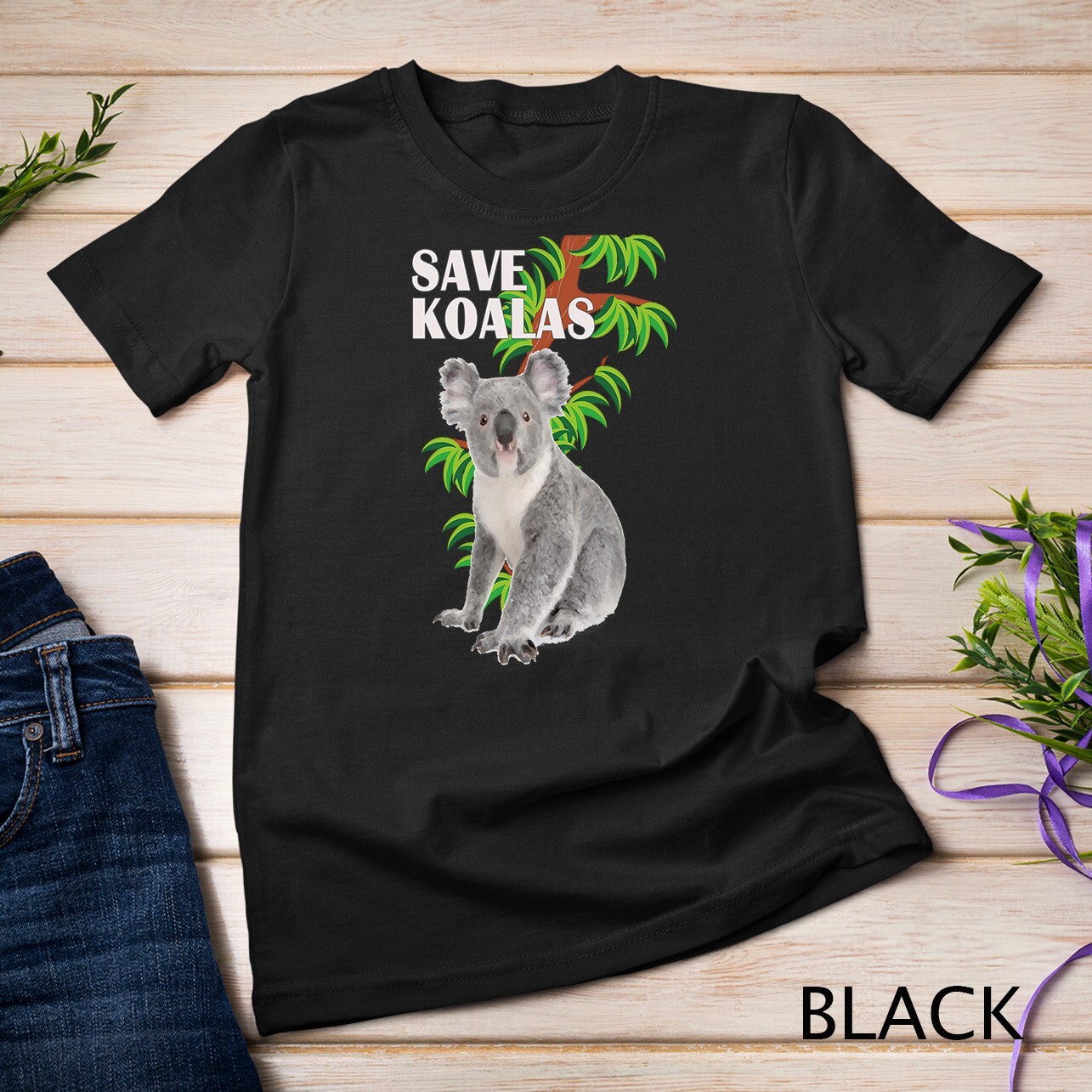 SAVE KOALAS Nice Australia Koala Bear Green Tree Gift Unisex T-shirt gallery