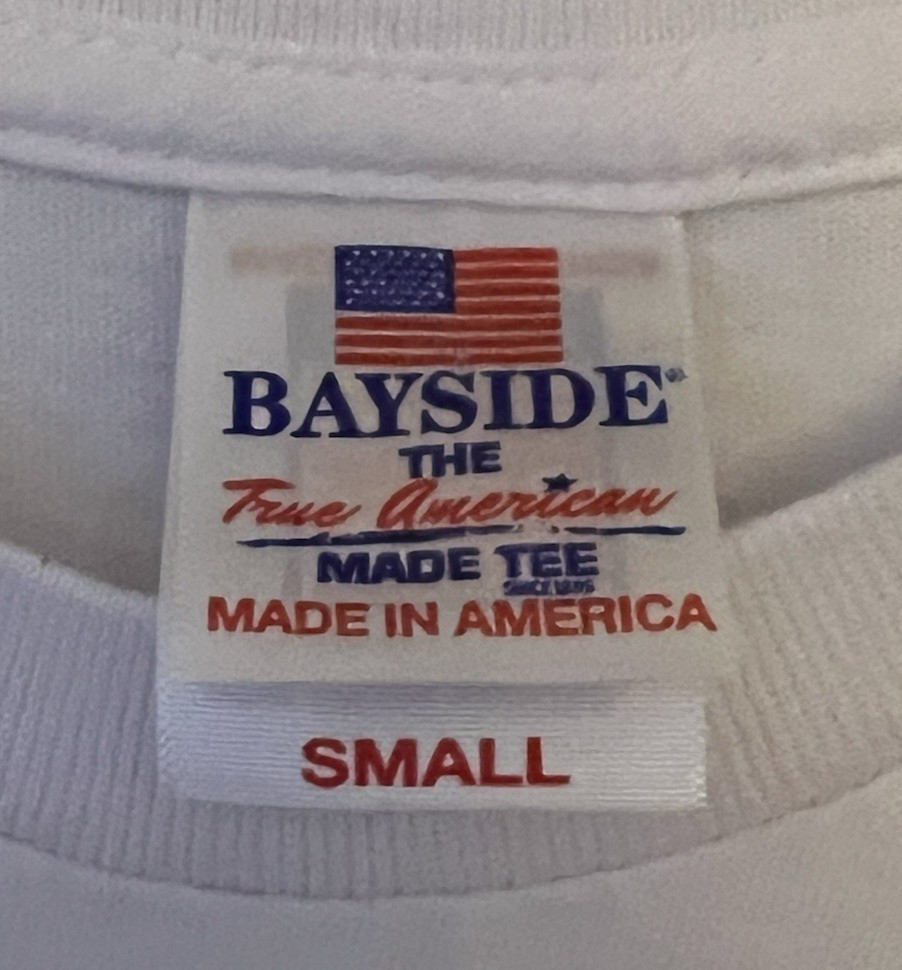 Bayside Local 3 Electrical Workers Union Double Sided White T-Shirt Size Small gallery