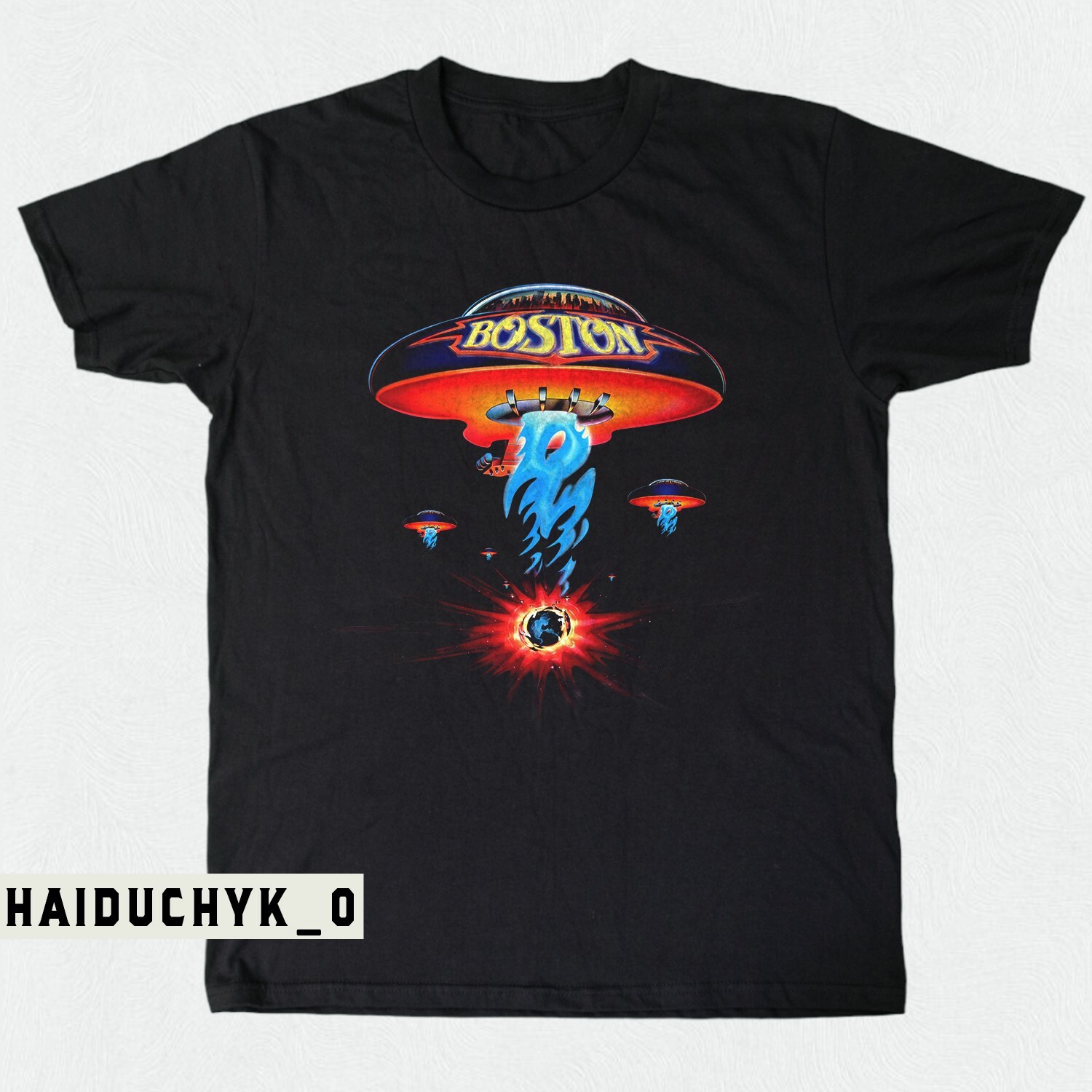 Boston Shirt Hard Rock Band Unisex Black T-shirt Size S-5XL gallery