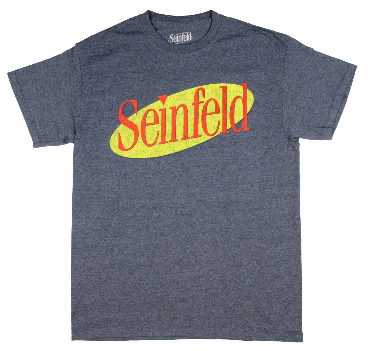 Seinfeld Shirt TV Show Distressed Logo Officially Licenced Tee Navy Mens L-XXL gallery