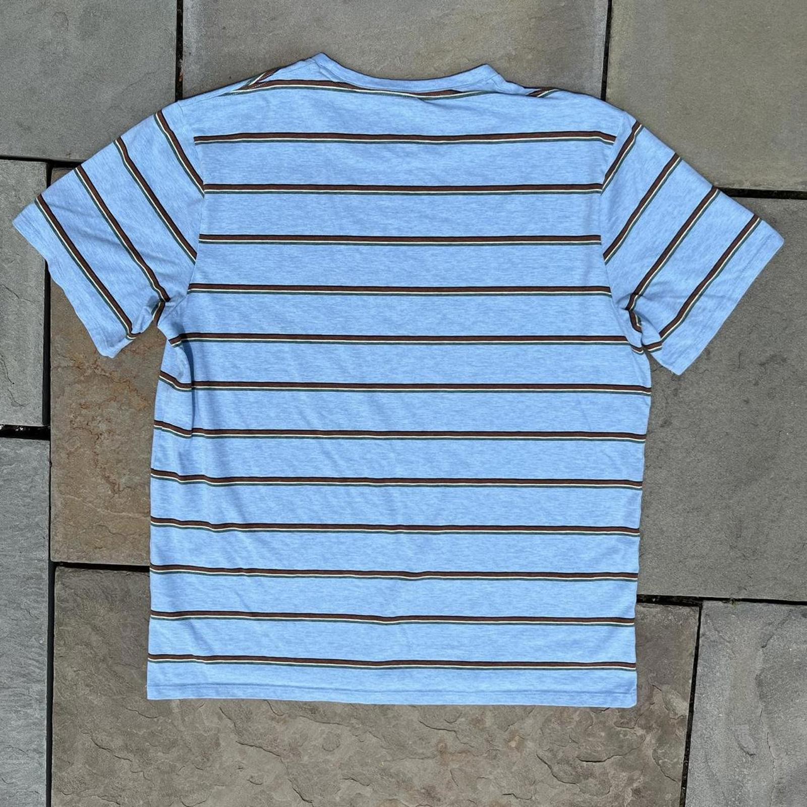 Light Blue Heather Varied Stripe Pima Cotton T-shirt gallery