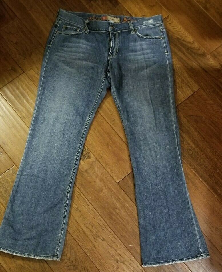 Unique Women's Old Navy Embellished Boot Cut Jeans Size 10  gallery