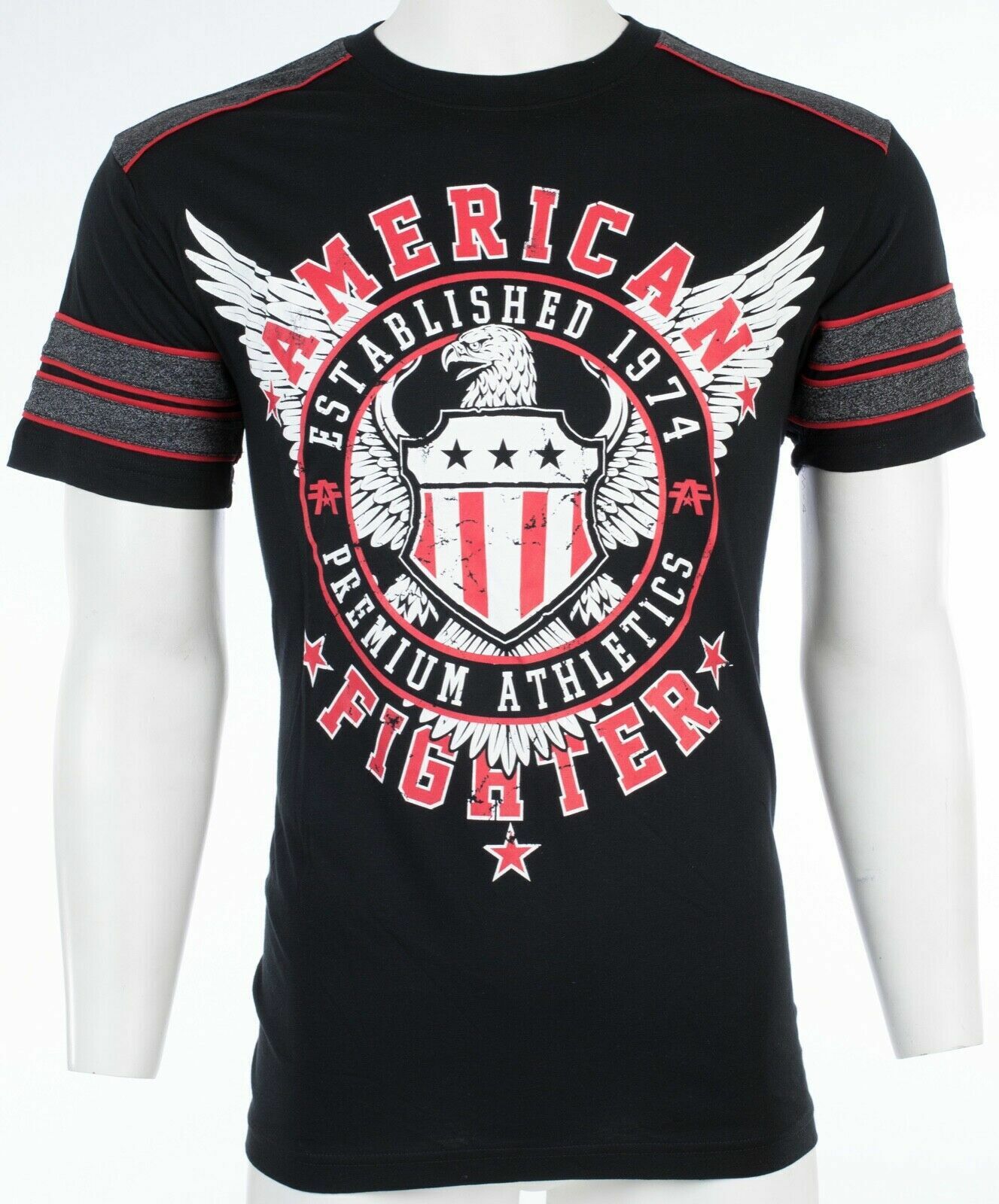 AMERICAN FIGHTER Excelsior Black Red Athletic Mens Crewneck T-shirt L-3XL NWT gallery