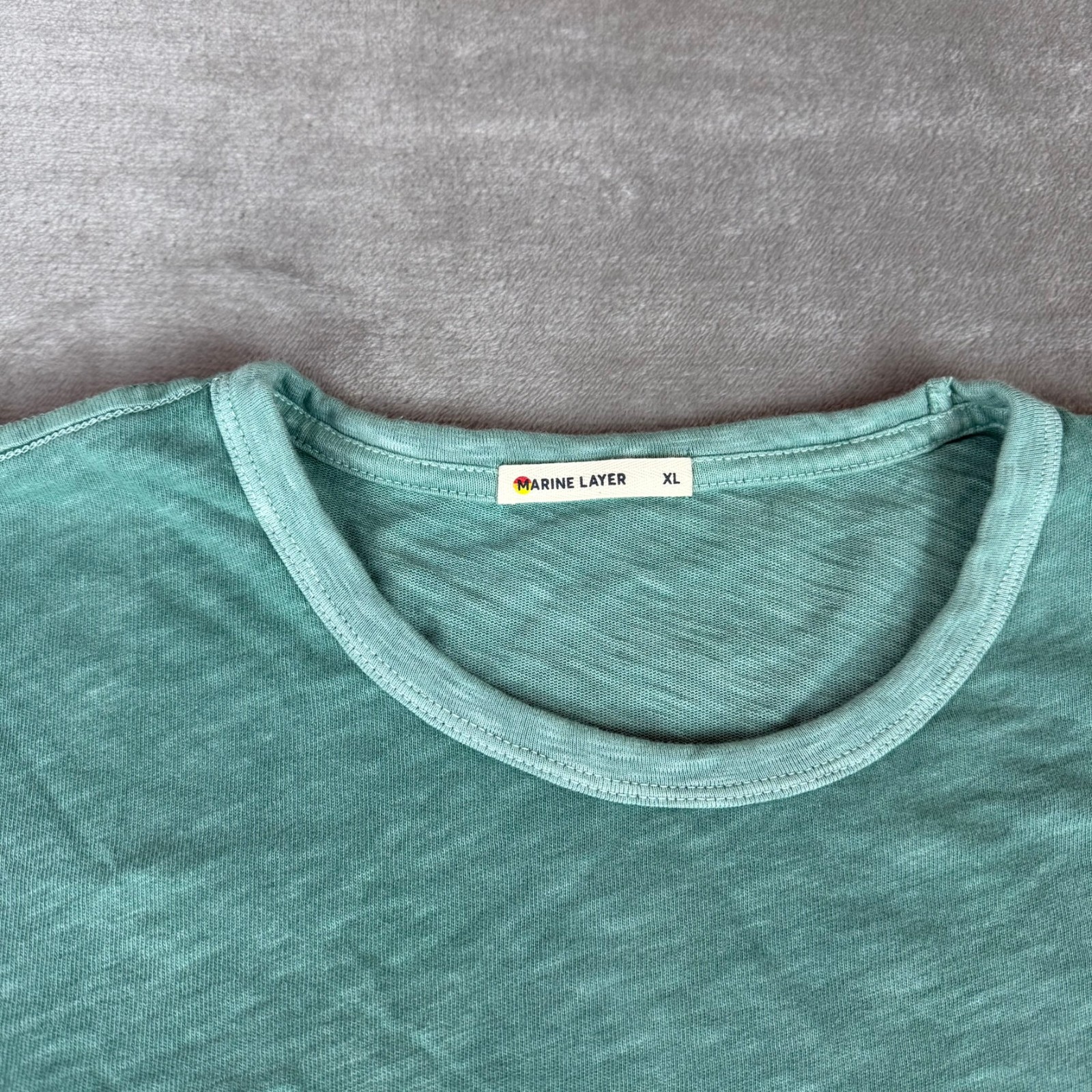 Marine Layer Heavy Slub Pocket Tee T-Shirt Mens XL Green Long Sleeve $78 NWOT gallery