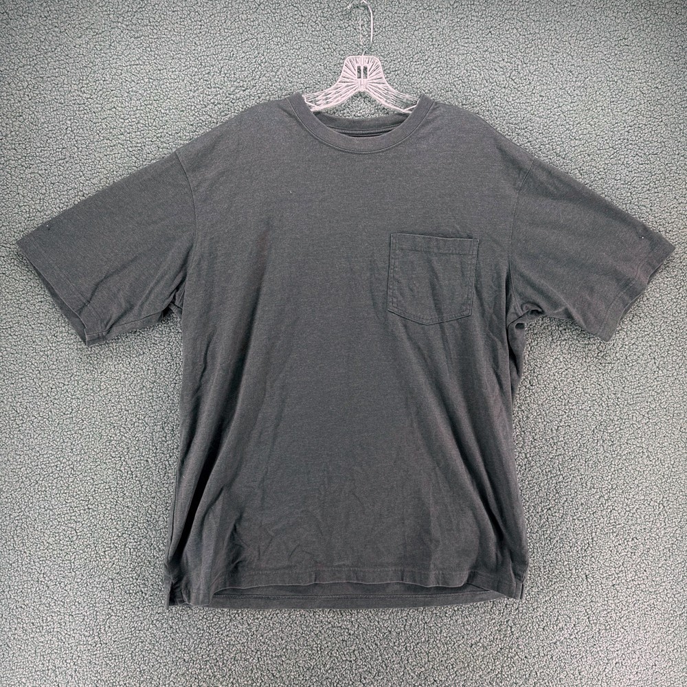Duluth Trading Co Longtail T Shirt Mens L Relaxed Fit Pocket Charcoal Gray Work