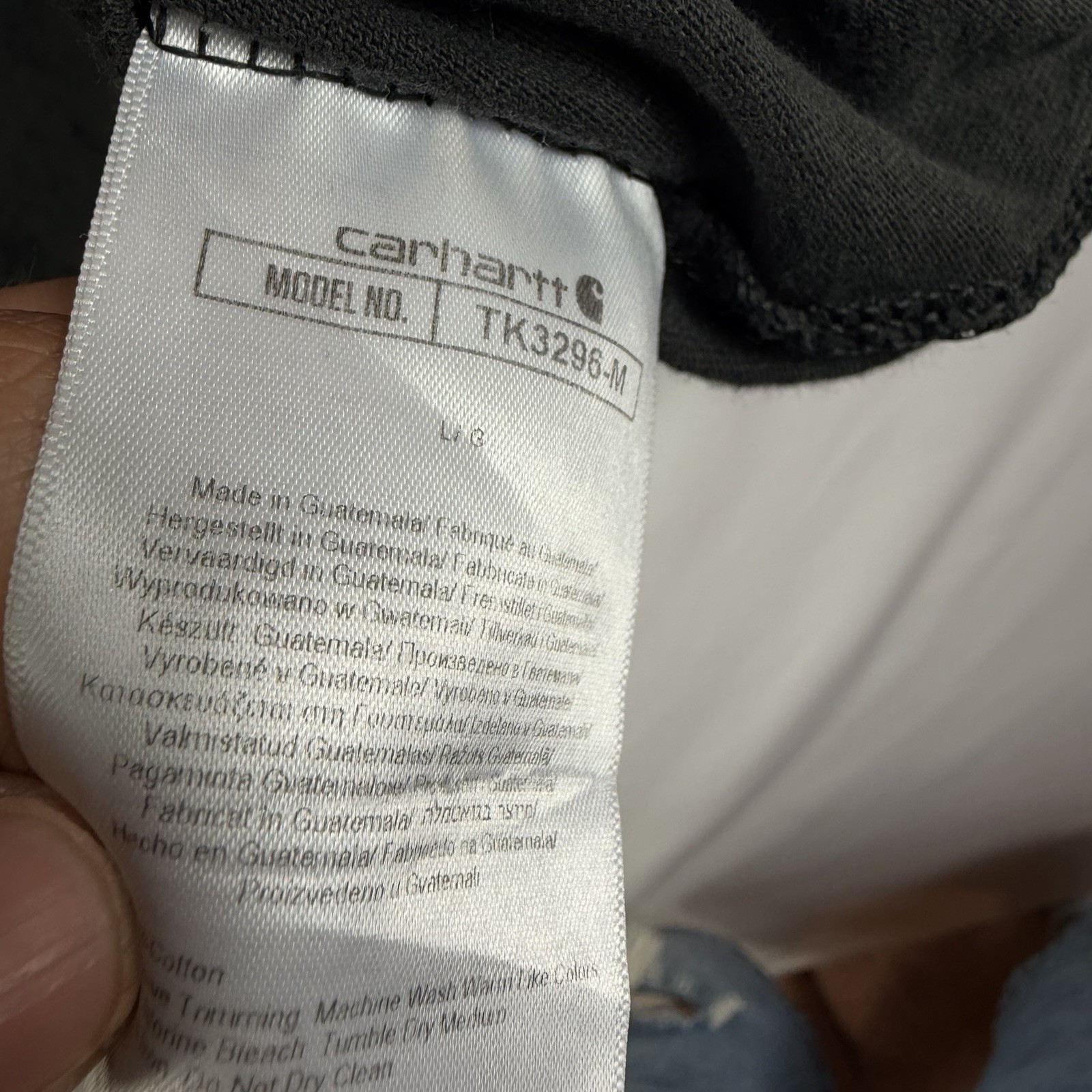 Carhartt T-Shirt Men's L Relaxed Fit Black Short Sleeve Pocket Tee gallery