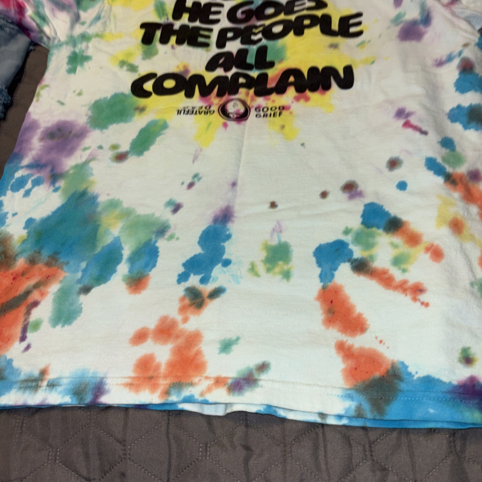 Grateful Dead /Good Grief Charlie Brown Comfort Colors Shirt Large Tie Dyed gallery