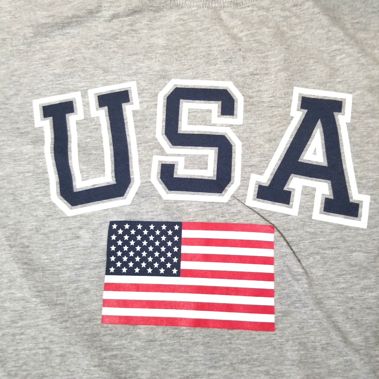 Members Mark USA Shirt Men XXL Gray American Flag Patriotic Americana Tee gallery