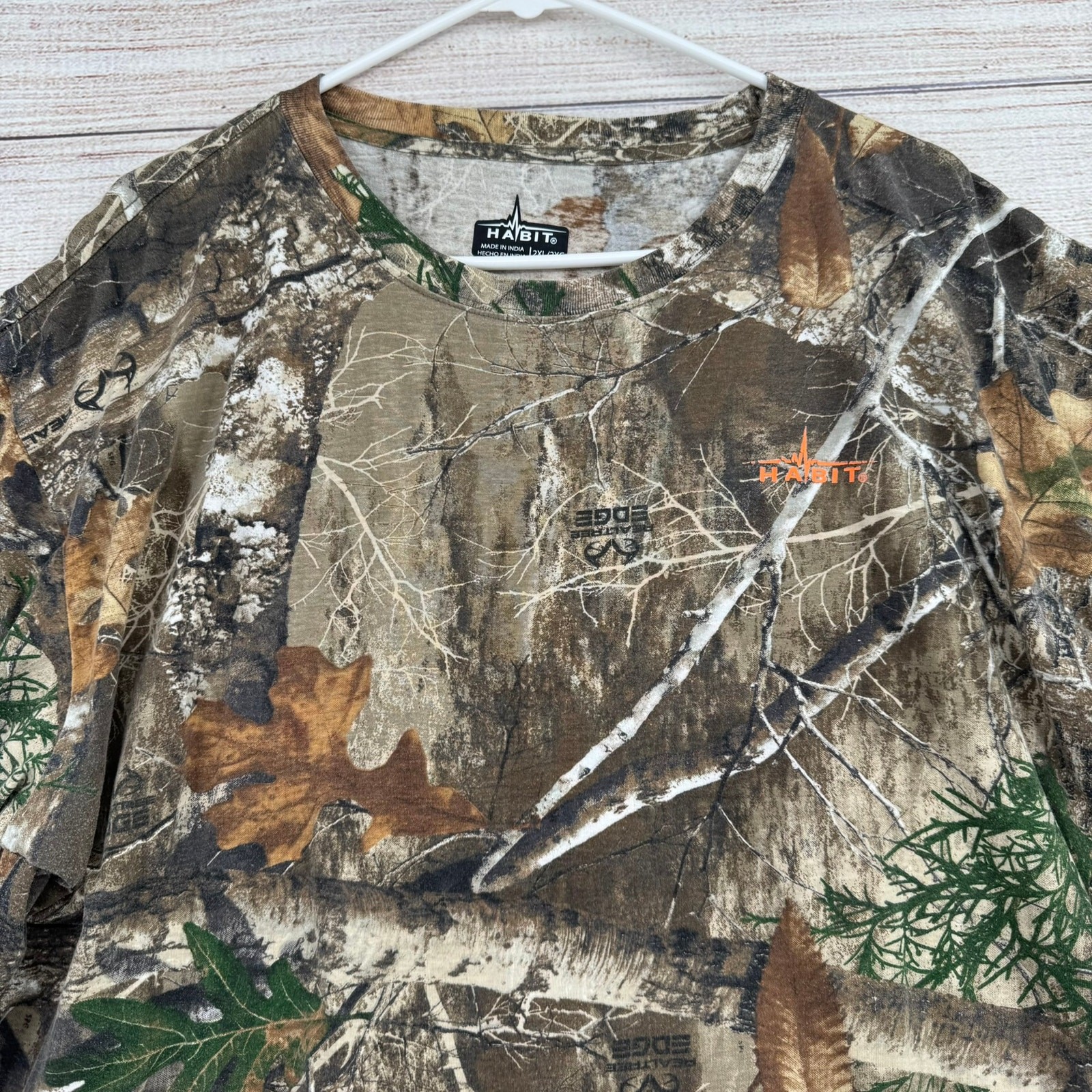 Habit Realtree Edge Camouflage T-Shirt Mens 2XL Brown Green Forest Autumn gallery