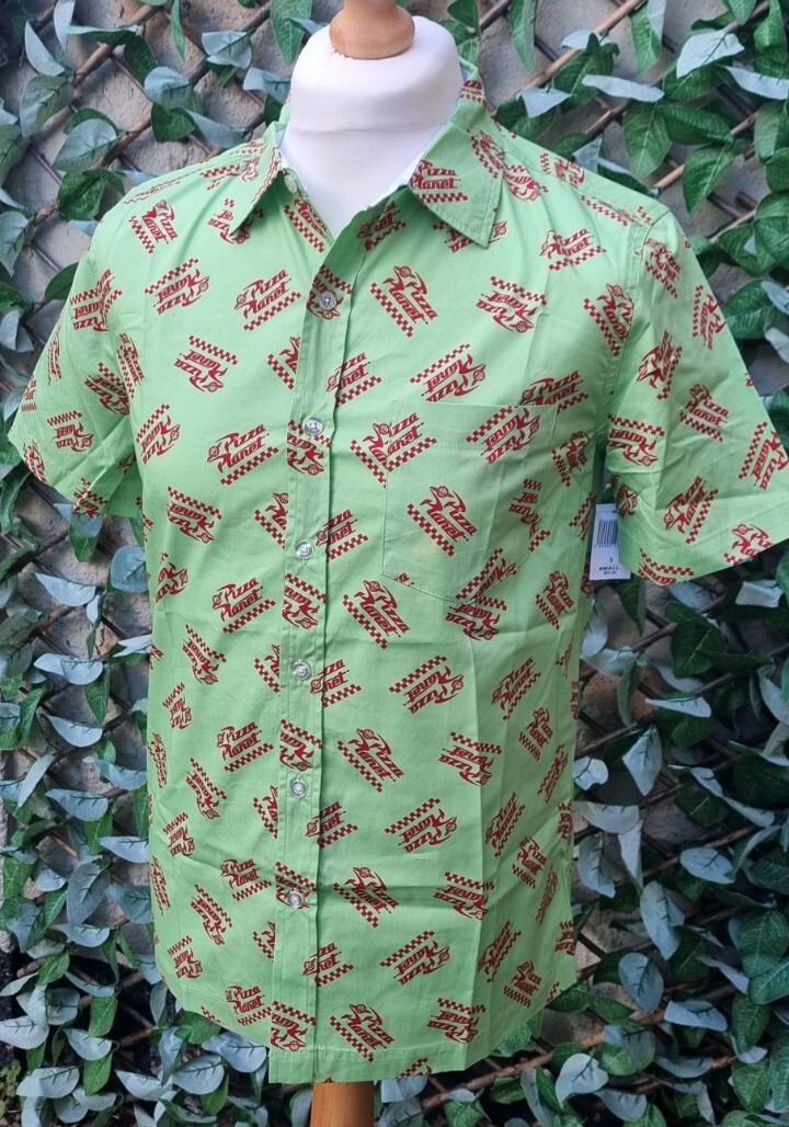 Boys Disney Parks - Pizza Planet Woven Button Shirt | BNWT | X-Small Toy Story gallery