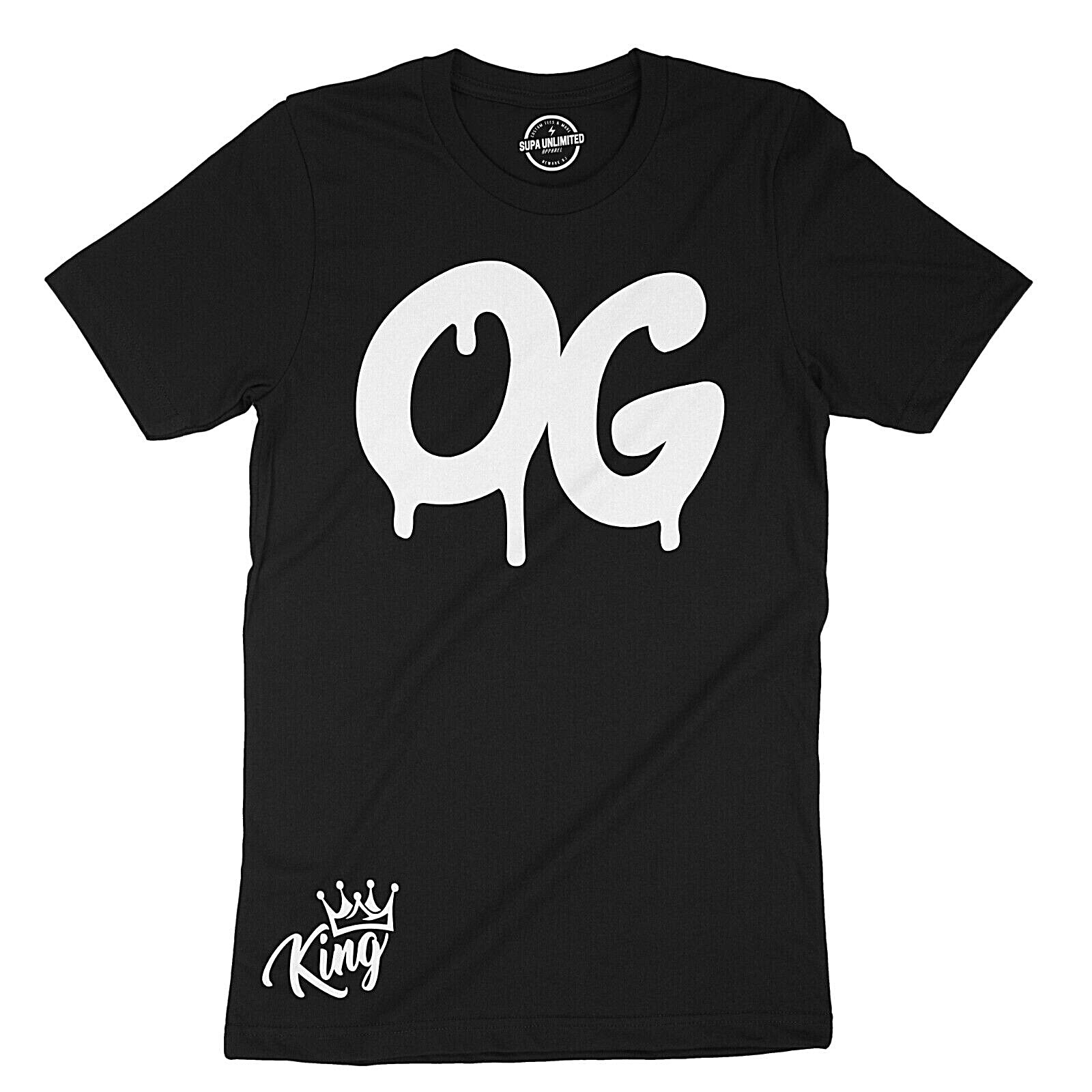 Urban Hip Hop Design Style Black Men's T Shirt OG King Graffiti Graphic Tees gallery