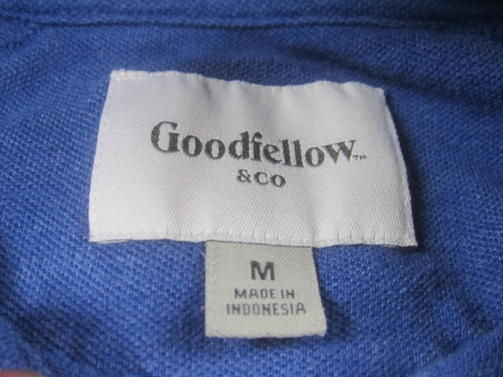 Goodfellow Shirt Mens Medium Blue 1/4 Zip Pullover Casual Cotton Polyester gallery