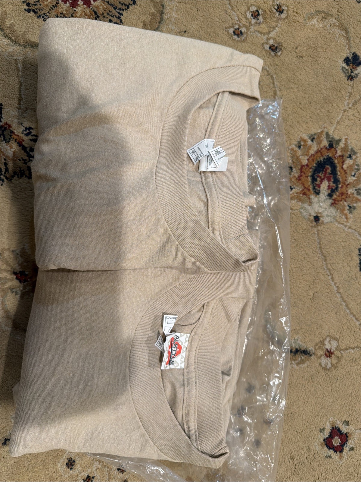 2- 2xL Beige Style Apparel AAA TShirt1301 Men's Plain Blank Short Sleeve TShirt gallery