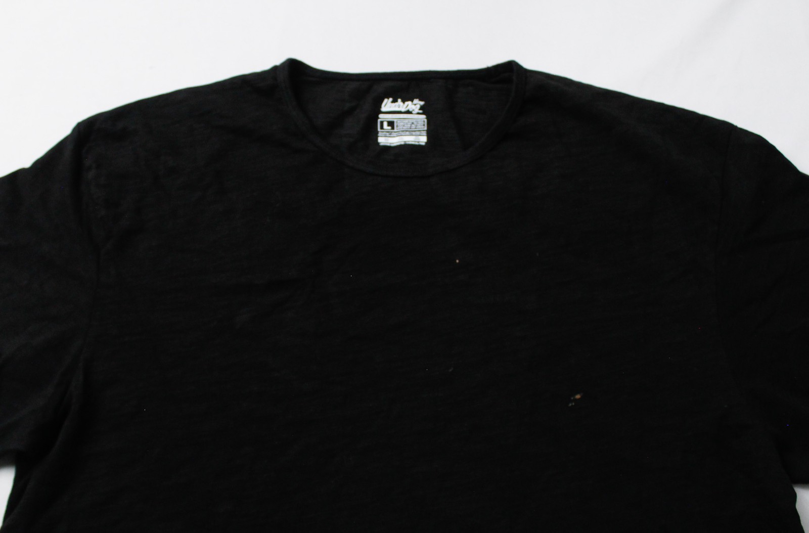 UndrDog Men's Solid Short Sleeve Curved Hem Hemp T-Shirt CL8 Black Large gallery