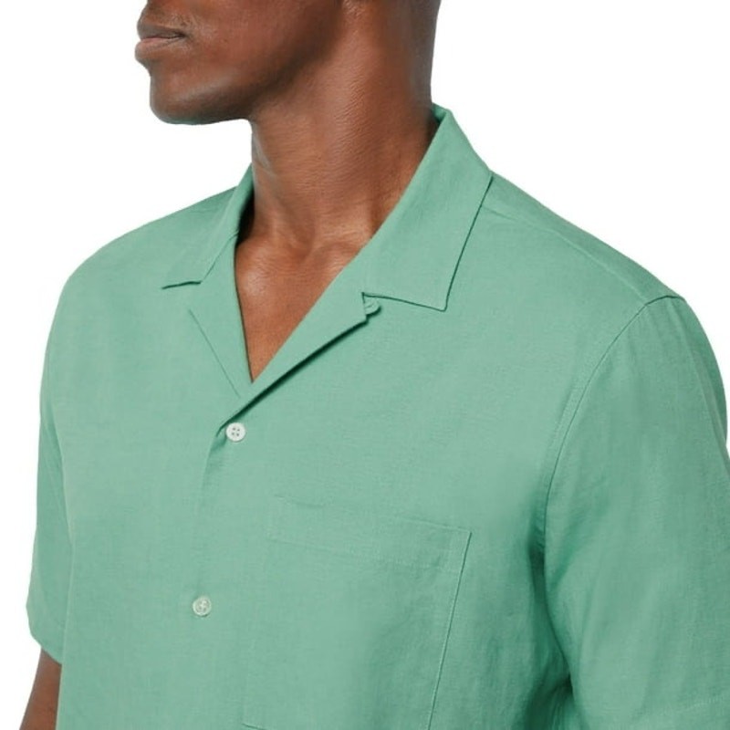 Gap Men’s Linen Short Sleeve Shirt Green Size L gallery