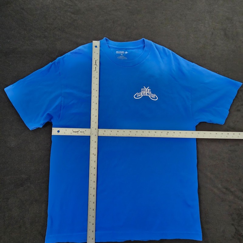 Reel Legends Performance Outfitters Fishing Blue Short Sleeve T-Shirt Men's XL gallery