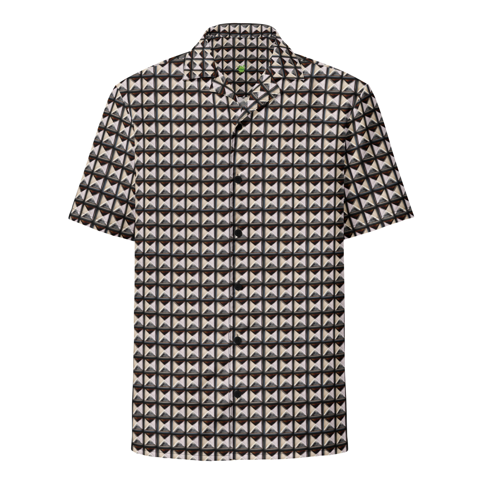 Studded Look - Black Lightweight Casual Button Up Dress Shirt gallery
