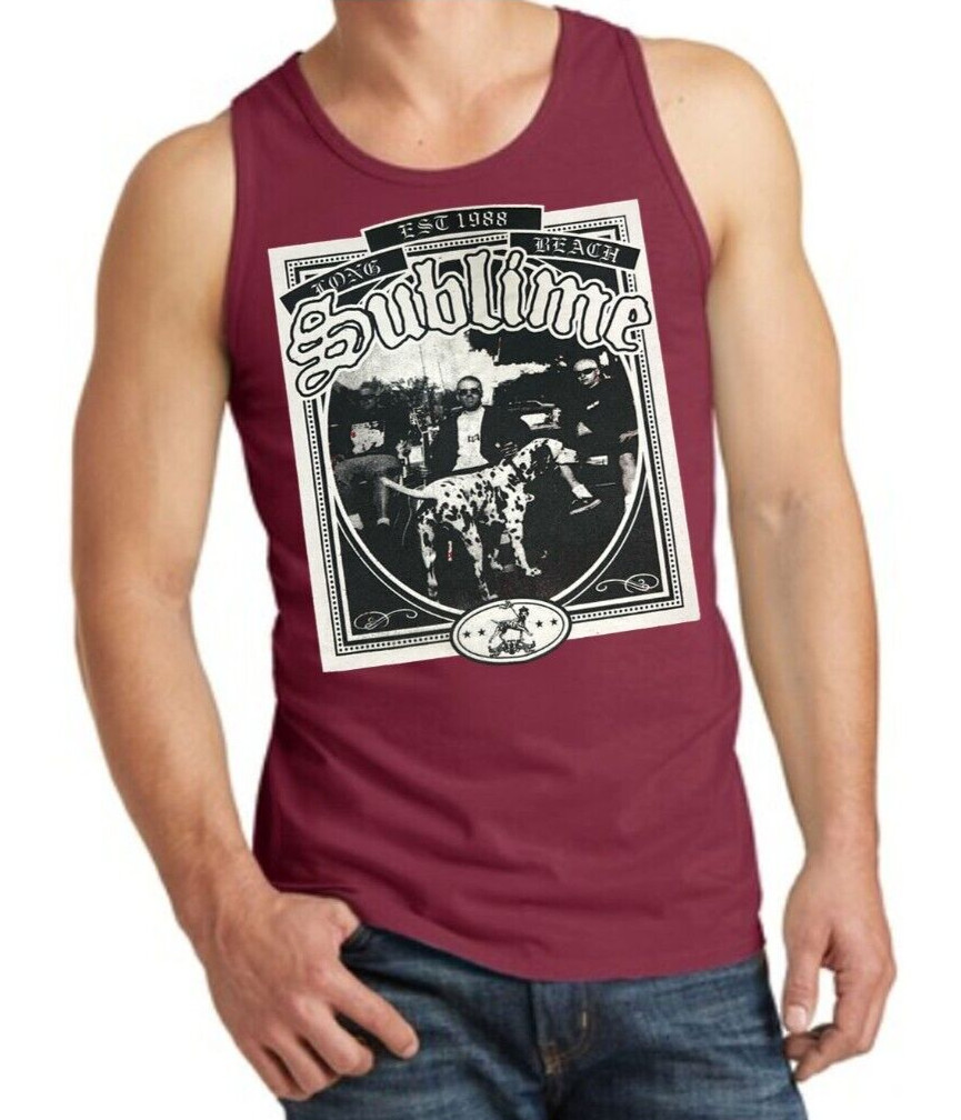Sublime Dalmatian Dog Rock Band Black Tank Top (Various Colors) gallery