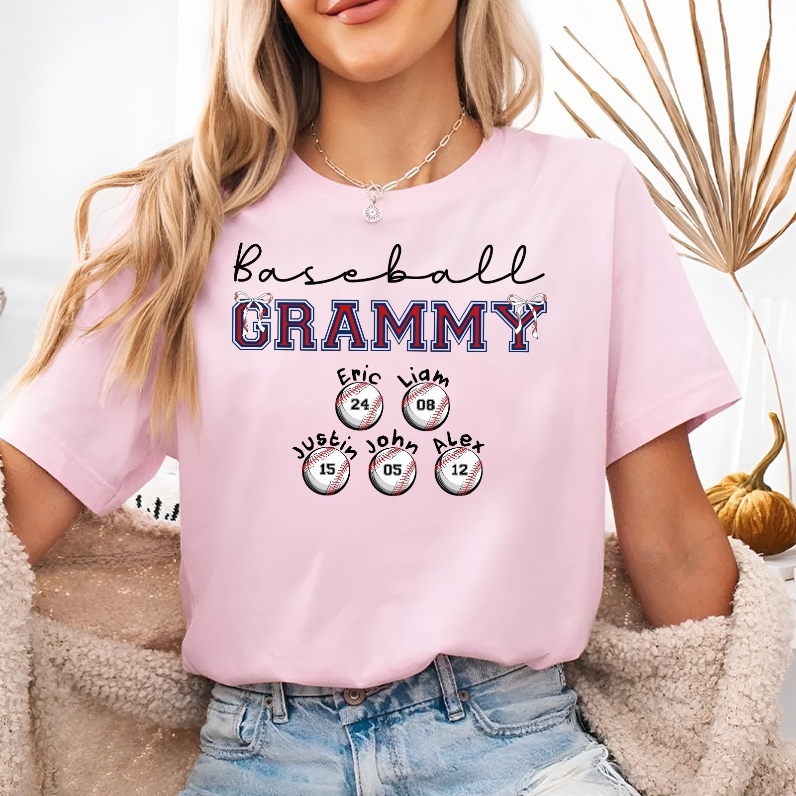 Personalized Baseball Grammy Shirt Custom Player Name Number Grandma Gift Tee gallery