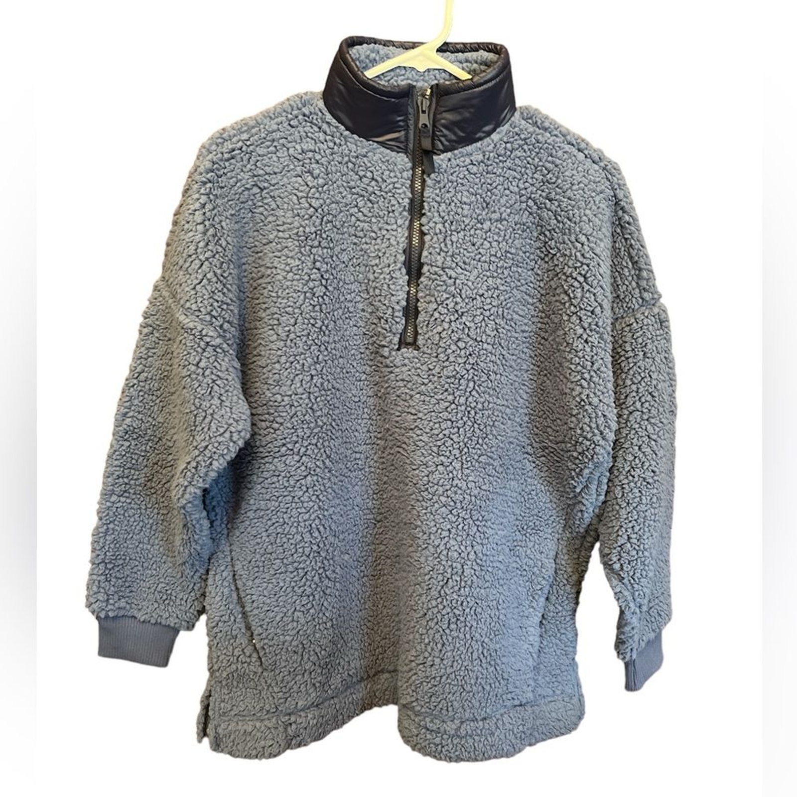 Aerie Women’s 1/2 Zip fleece Sherpa pullover blue Size S NWT