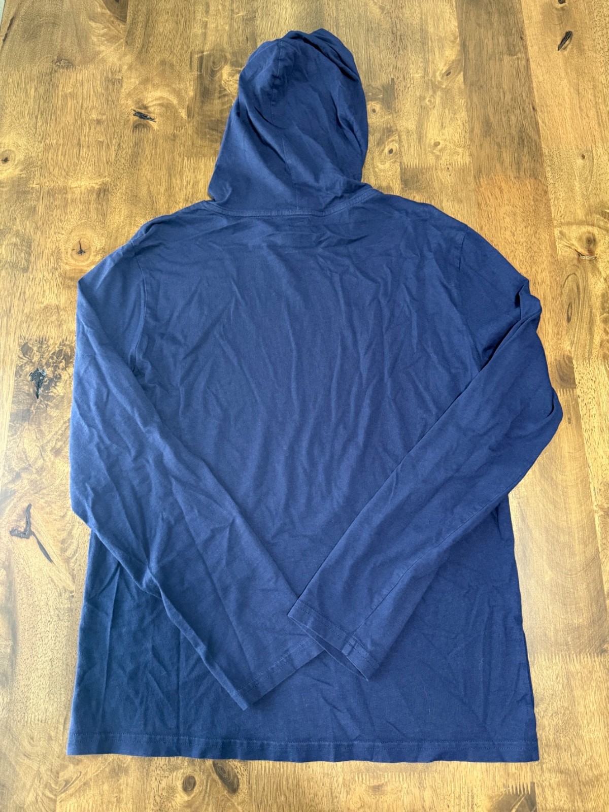 EUC Polo ralph lauren long sleeve hooded tshirt blue cotton size S gallery