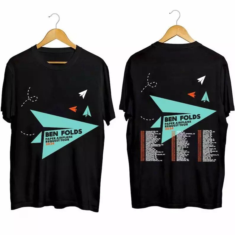Ben Folds – Paper Airplane Request Tour 2024 T-Shirt N1809_32