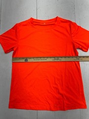 Shein Solid Orange Basic Short Sleeve Crew Neck T shirt Mens Size Large
