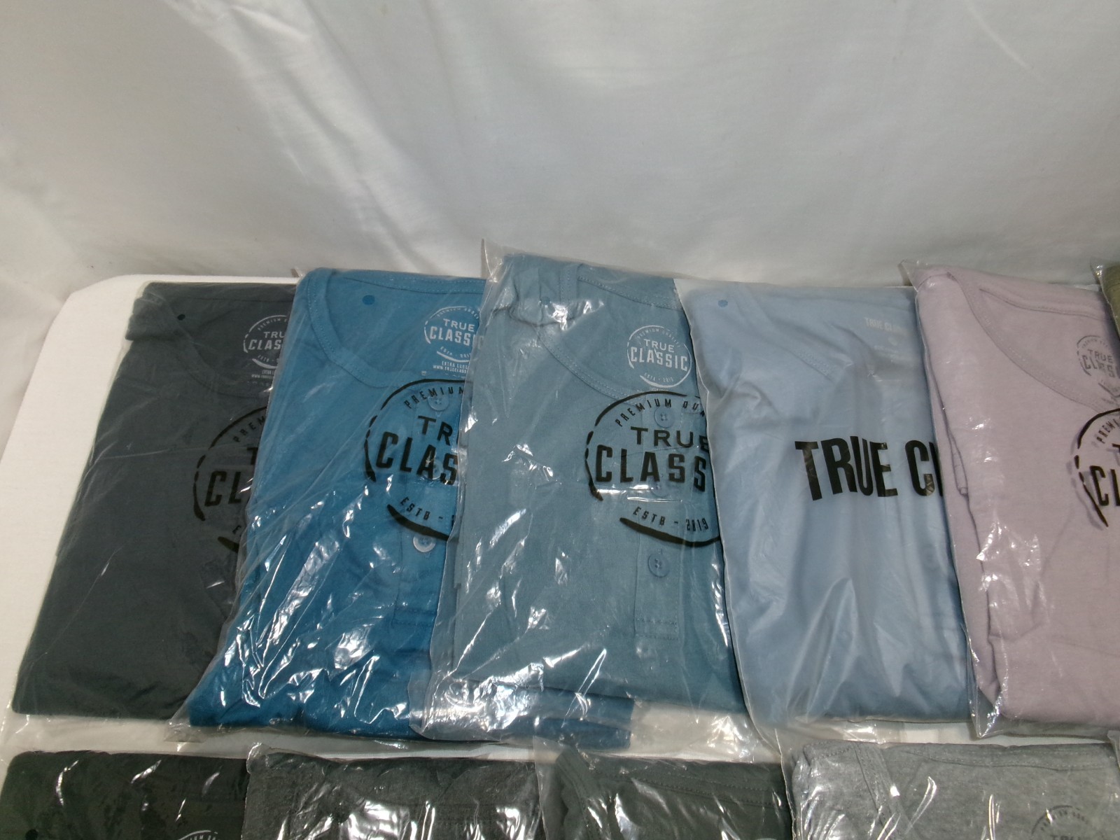 True Classic Henley Long Sleeve Tees Assorted Sizes & Colors gallery