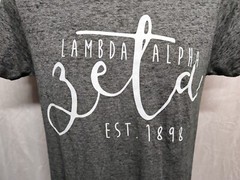 Lambda Alpha Zeta est 1898 Adult Small Gray TShirt