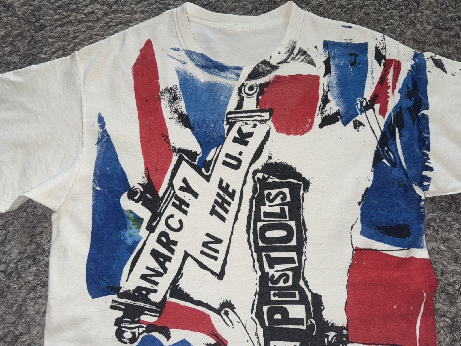 rare Sex Pistols Anarchy in the UK Vintage 90s 00s reversible t-shirt men's L gallery