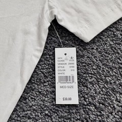 Men’s Eddie Bauer Expedition Cotton Twill T-Shirt Size M Signature Logo White