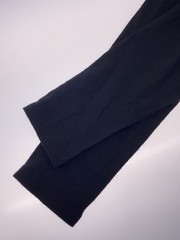 Other Brands Side Deep Slit Knit Sweater (Lightweight) Medium Wool Black Solid C