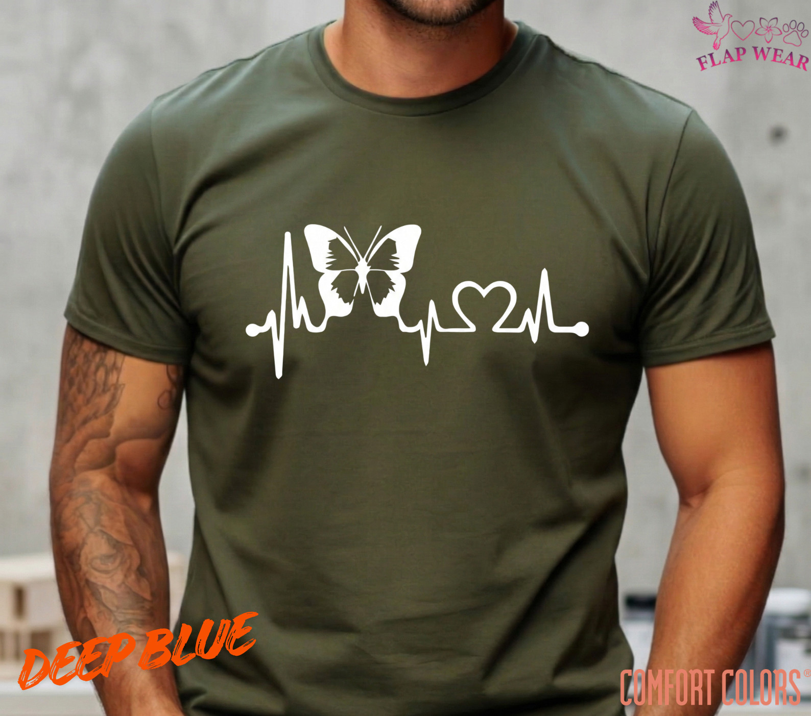 Unisex Butterfly Heartbeat Lifeline T shirt Men T shirt Women valanity Romantic gallery
