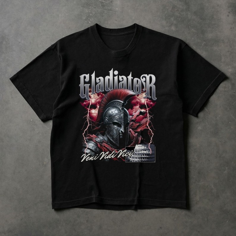 Gladiator Shirt, Roman Gladiator Tee, Ancient Rome Warrior Shirt, Veni Vidi Vici gallery