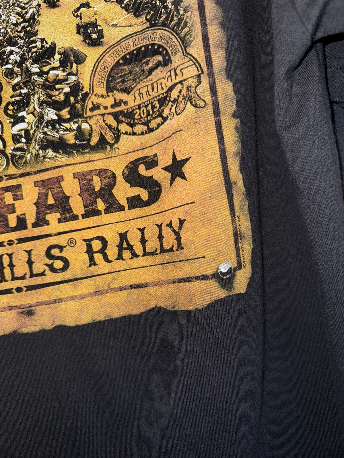 Sturgis Hot Leather Black Hills Rally 2013 XL Harley T Shirt Black Eagle gallery